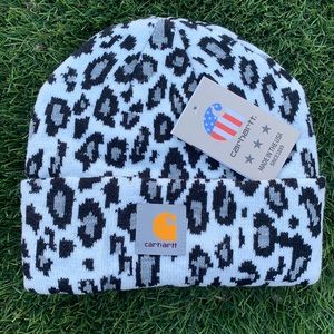 ❗️❗️❗️💥LAST ONE❗️❗️💥😍NWT CARHARTT BLACK & WHITE LEOPARD BEANIE!!!